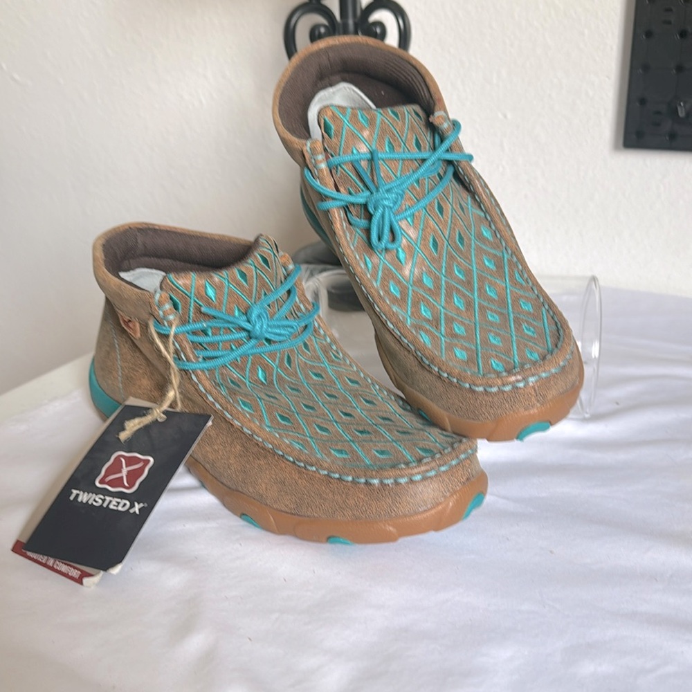 Twisted X Women's Driving Moc Chukka Brown Boots Size US 7 1/2 M WDM0072